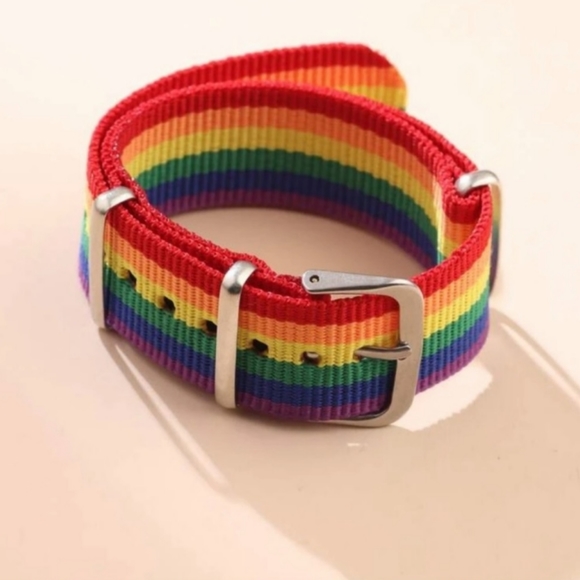 Rainbow Silver Buckle Bracelet! - Picture 2 of 5
